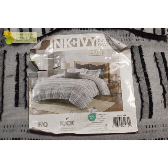 Ink + Ivy Rhea Cotton Jacquard Duvet Cover & Sham 3pc Set King* - Picture 5 of 9